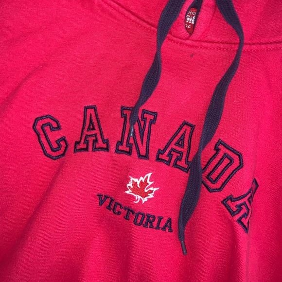 Souvenirs Northern Youth Red Canada Hoodie size XL - Picture 5 of 7